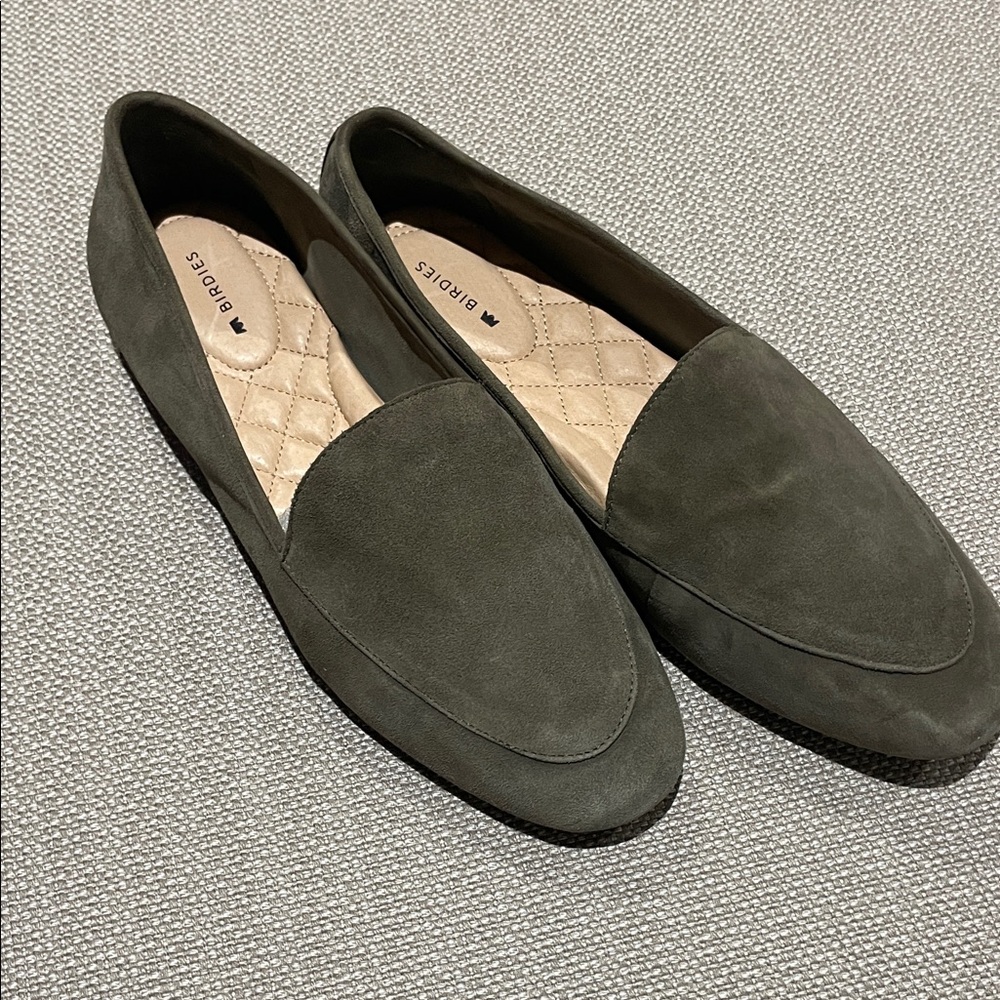 Birdies Women's Sage Suede Flats, 9M